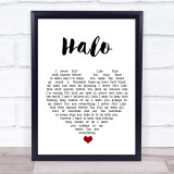 The Cure Halo White Heart Song Lyric Quote Music Print