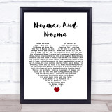 The Divine Comedy Norman And Norma White Heart Song Lyric Quote Music Print