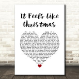 The Muppets It Feels Like Christmas White Heart Song Lyric Quote Music Print