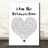 The Stone Roses I Am The Resurrection White Heart Song Lyric Quote Music Print