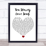 The Stone Roses Ten Storey Love Song White Heart Song Lyric Quote Music Print
