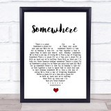 Tom Waits Somewhere White Heart Song Lyric Quote Music Print
