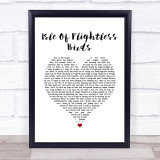 Twenty One Pilots Isle Of Flightless Birds White Heart Song Lyric Quote Music Print