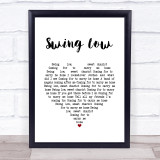 UB40 Swing Low White Heart Song Lyric Quote Music Print