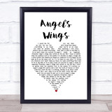 Westlife Angel's Wings White Heart Song Lyric Quote Music Print