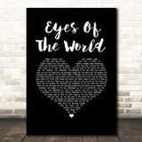 Grateful Dead Eyes Of The World Black Heart Song Lyric Print