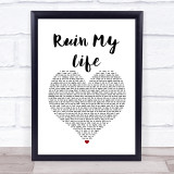 Zara Larsson Ruin My Life White Heart Song Lyric Quote Music Print