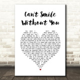 Barry Manilow Can't Smile Without You Heart Song Lyric Quote Print