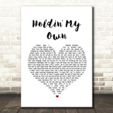Eric Church Holdin' My Own Heart Song Lyric Quote Print