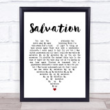 Gabrielle Aplin Salvation Heart Song Lyric Quote Print