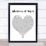 Imagine Dragons Whatever It Takes Heart Song Lyric Quote Print