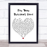 Otis Redding For Your Precious Love Heart Song Lyric Quote Print