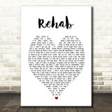 Rehab Amy Winehouse Heart Quote Song Lyric Print