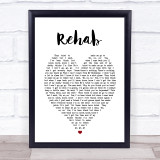 Rehab Amy Winehouse Heart Quote Song Lyric Print