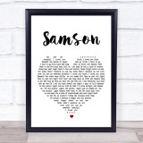 Regina Spektor Samson Heart Song Lyric Quote Print