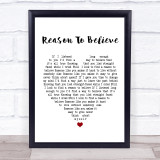 Rod Stewart Reason To Believe Heart Song Lyric Quote Print