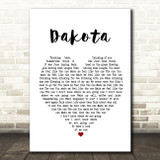 Stereophonics Dakota Heart Song Lyric Quote Print