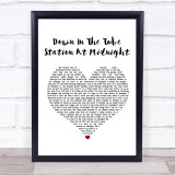 The Jam Down In The Tube Station At Midnight Heart Song Lyric Quote Print