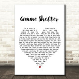 The Rolling Stones Gimme Shelter Heart Song Lyric Quote Print