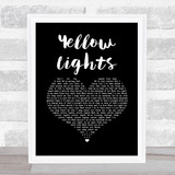 Harry Hudson Yellow Lights Black Heart Song Lyric Print