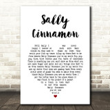 The Stone Roses Sally Cinnamon Heart Song Lyric Quote Print