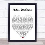 Enter Sandman Metallica Heart Song Lyric Quote Print