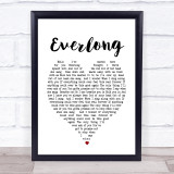 Everlong Foo Fighters Heart Song Lyric Quote Print