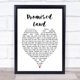 Joe Smooth Promised Land Heart Song Lyric Quote Print