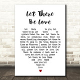 Let There Be Love Nat King Cole Heart Song Lyric Quote Print
