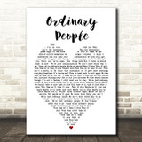 Ordinary People John Legend Heart Song Lyric Quote Print