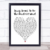 Sorry Seems To Be The Hardest Word Elton John Heart Song Lyric Quote Print