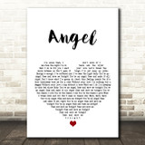 Aerosmith Angel White Heart Song Lyric Quote Print