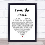 Another Level From The Heart White Heart Song Lyric Quote Print