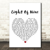 Ataris Eight Of Nine White Heart Song Lyric Quote Print