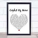 Ataris Eight Of Nine White Heart Song Lyric Quote Print