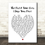 The First Time Ever I Saw Your Face Roberta Flack Heart Song Lyric Quote Print