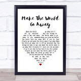 Duffy Make The World Go Away White Heart Song Lyric Quote Print