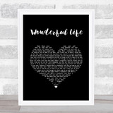 Alter Bridge Wonderful Life Black Heart Song Lyric Print