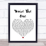 Greta Van Fleet You're The One White Heart Song Lyric Quote Print