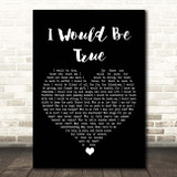 Howard A Walter I Would Be True Black Heart Song Lyric Print