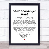 What A Wonderful World Louis Armstrong Heart Song Lyric Quote Print