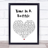 Jim Croce Time In A Bottle White Heart Song Lyric Quote Print