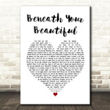 Labrinth Beneath Your Beautiful White Heart Song Lyric Quote Print