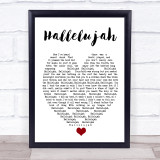 Hallelujah Leonard Cohen Quote Song Lyric Heart Print
