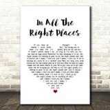 Lisa Stansfield In All The Right Places White Heart Song Lyric Quote Print