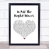 Lisa Stansfield In All The Right Places White Heart Song Lyric Quote Print