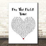 Rod Stewart For The First Time White Heart Song Lyric Quote Print