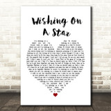 Rose Royce Wishing On A Star White Heart Song Lyric Quote Print