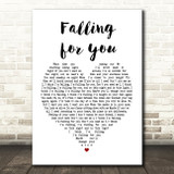 The 1975 Fallingforyou White Heart Song Lyric Quote Print