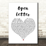 The Amity Affliction Open Letter White Heart Song Lyric Quote Print